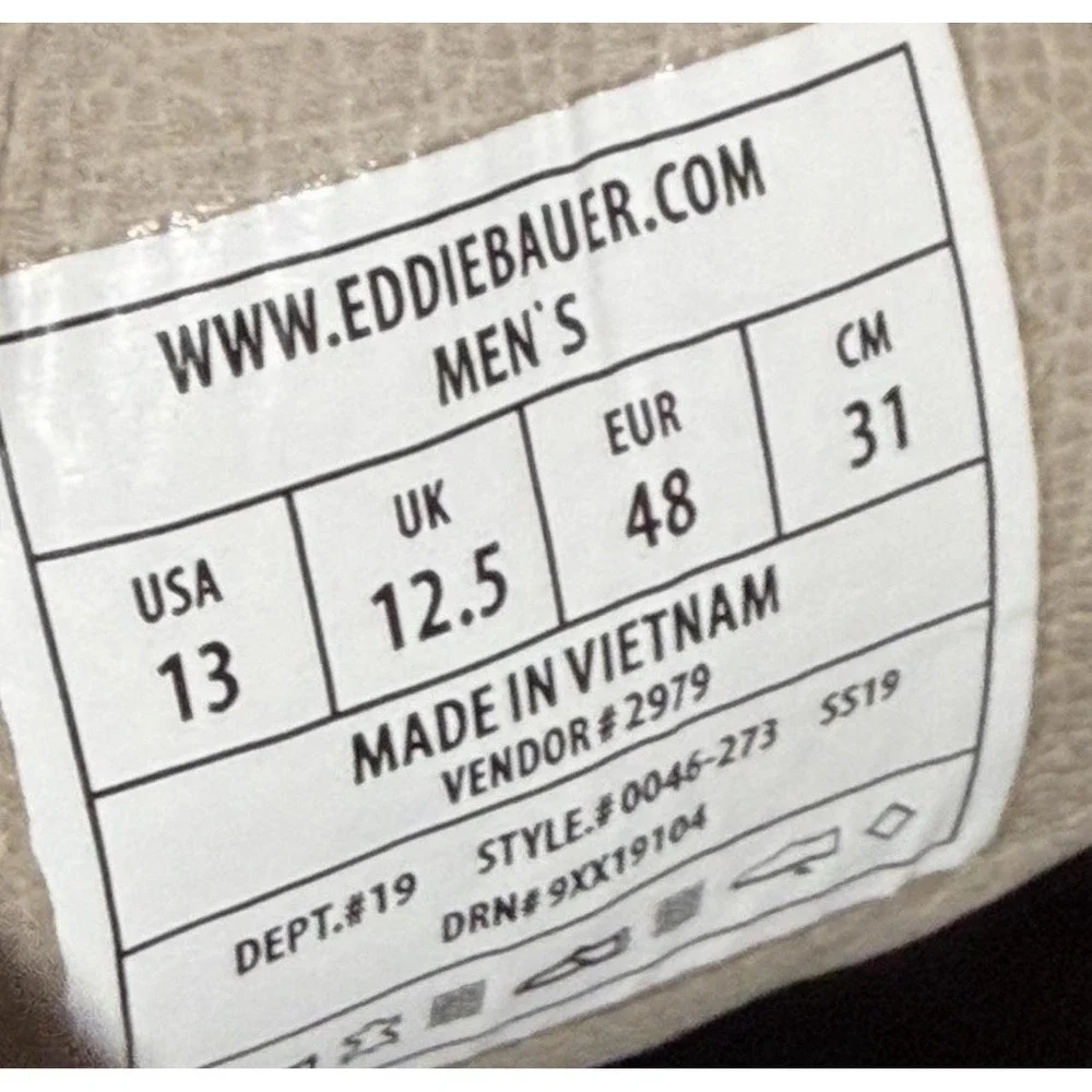 Eddie Bauer Severson Brown Leather Lace Up Moc Boots Men US 13 Gorpcore 0046-273